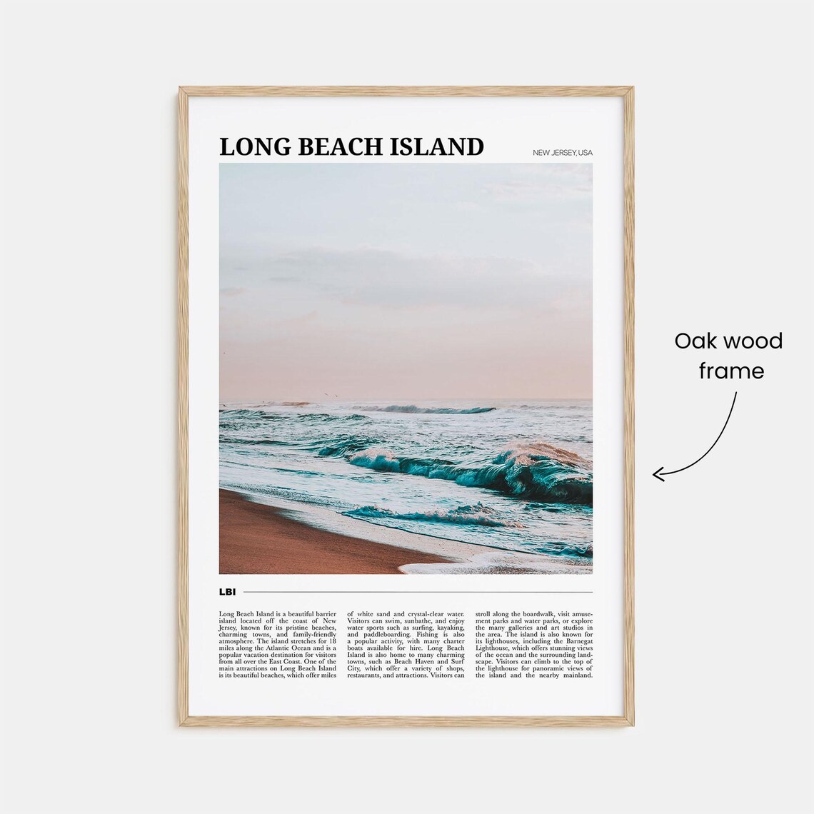Long Beach Island Travel Poster, New Jersey Wall Art - Image 3