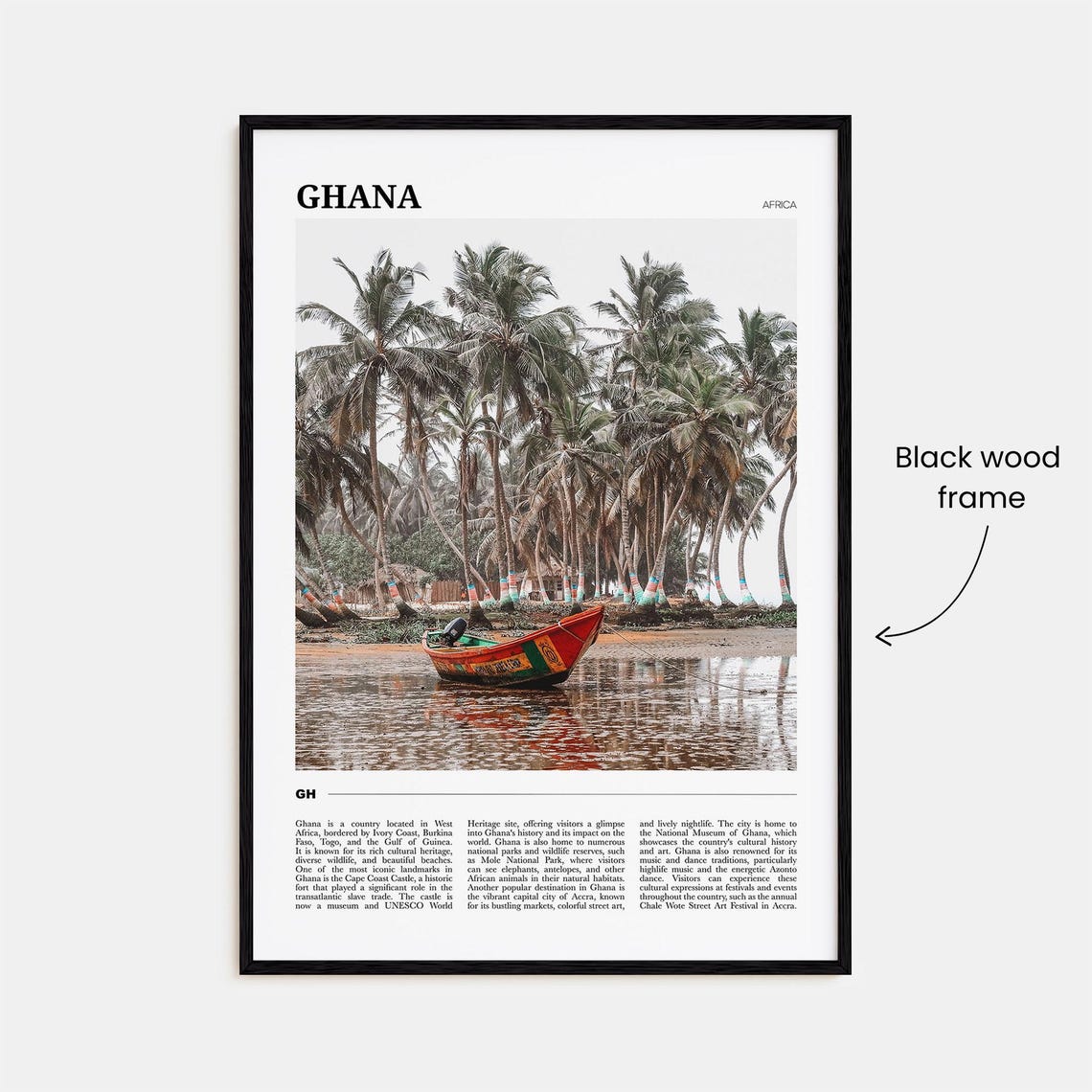 Ghana Travel Poster No 1 Ghana Wall Art Ghana Poster Print Ghana Photo Ghana Decor Africa - Image 2