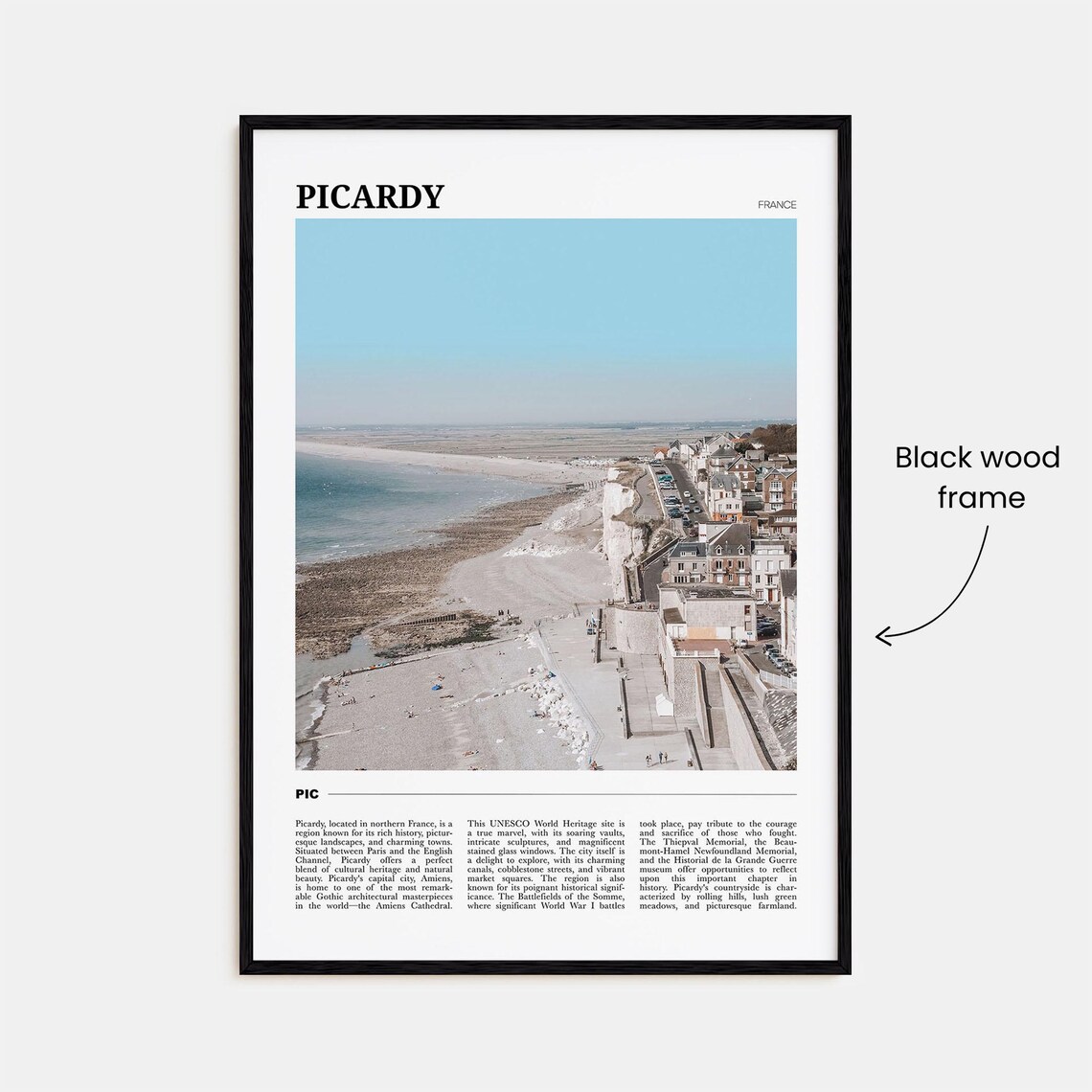 Picardy France Chalk Cliffs and Seaside Town Coastline Poster - Image 2