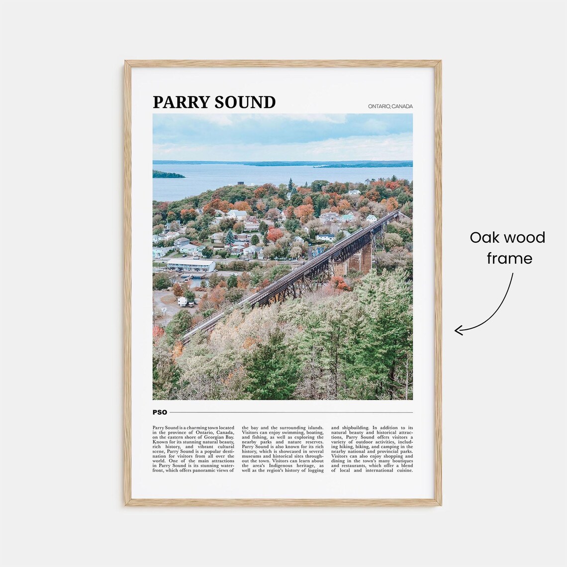 Parry Sound Travel Poster, Ontario Canada Wall Art - Image 3