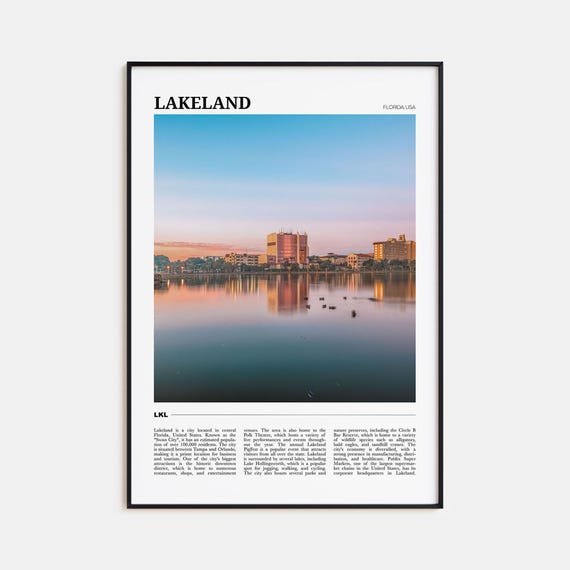 Lakeland Travel Poster, Florida USA Art Print