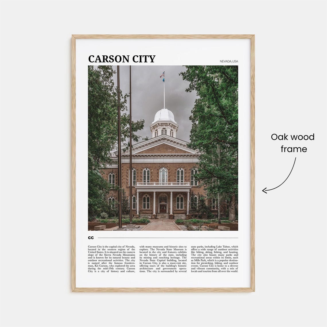 Carson City Nevada State Capitol Building Historic Photo Travel Poster - Image 3