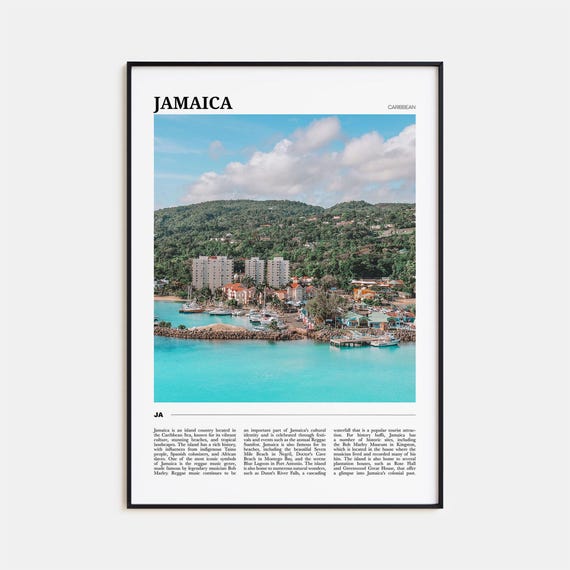 Jamaica Travel Poster No 2 Jamaica Wall Art Jamaica Poster Print Jamaica Photo Jamaica Decor Caribbean