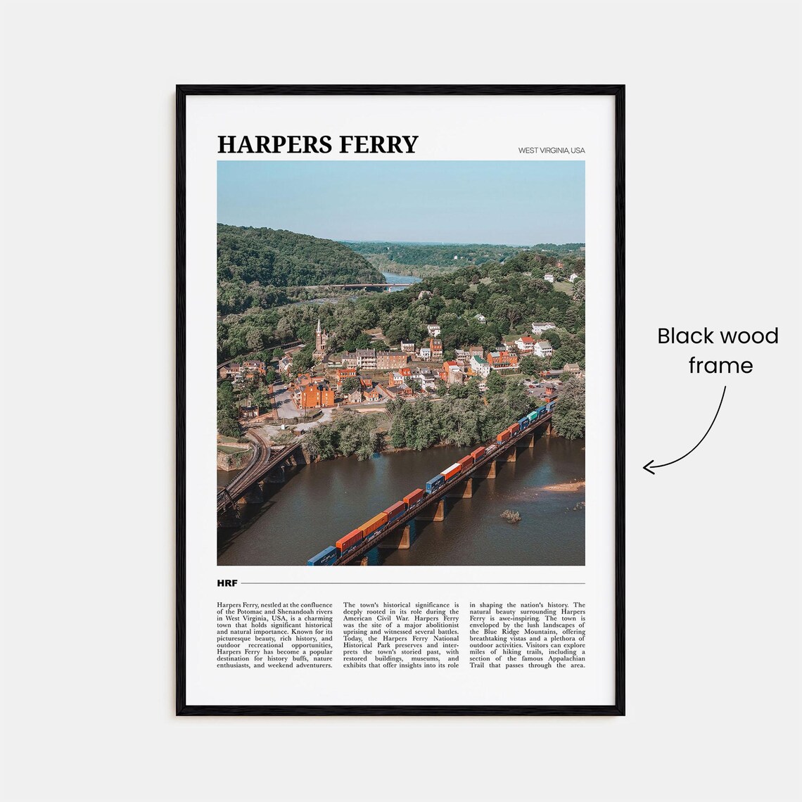 Harpers Ferry Travel Poster, USA Wall Art Print - Image 2