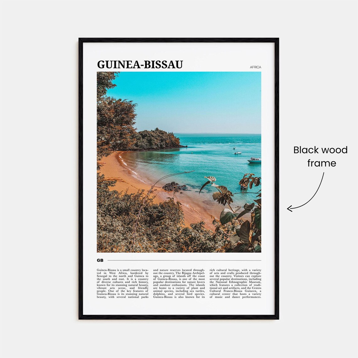 Guinea Bissau Travel Poster, Africa Wall Art Print - Image 2
