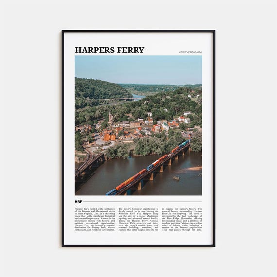 Harpers Ferry Travel Poster, USA Wall Art Print