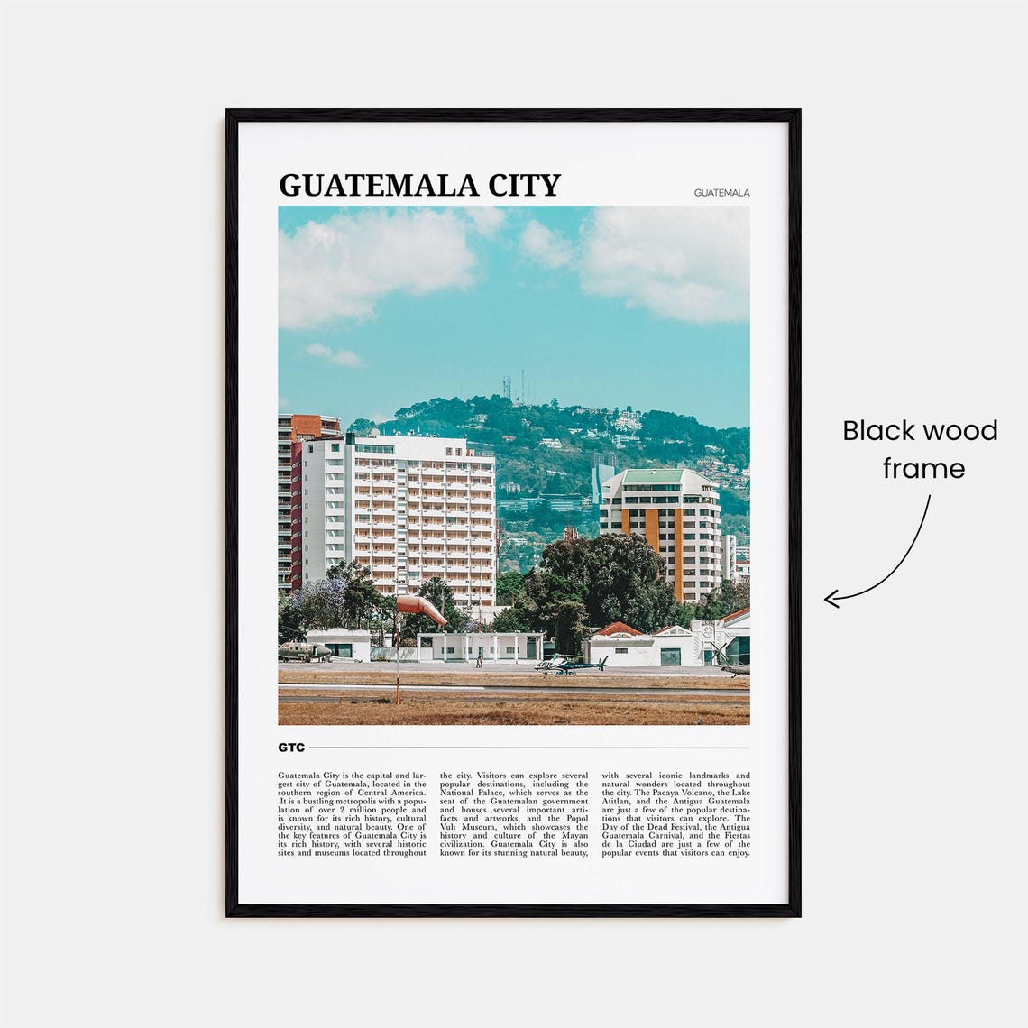 Guatemala City Travel Poster Guatemala City Wall Art Guatemala City Poster Print Guatemala City Photo Guatemala City Decor Guatemala - Image 2