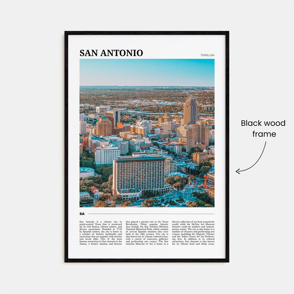 San Antonio Travel Poster San Antonio Wall Art San Antonio Poster Print San Antonio Photo San Antonio Decor Texas Usa - Image 2