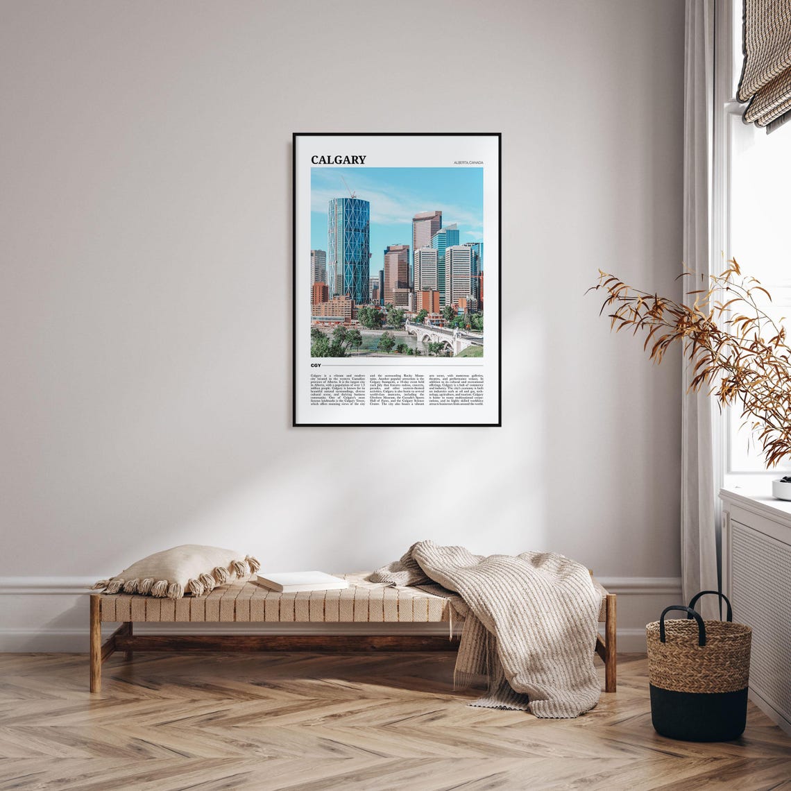 Calgary Alberta Canada Downtown Skyline Bow Tower Travel Poster - Image 4