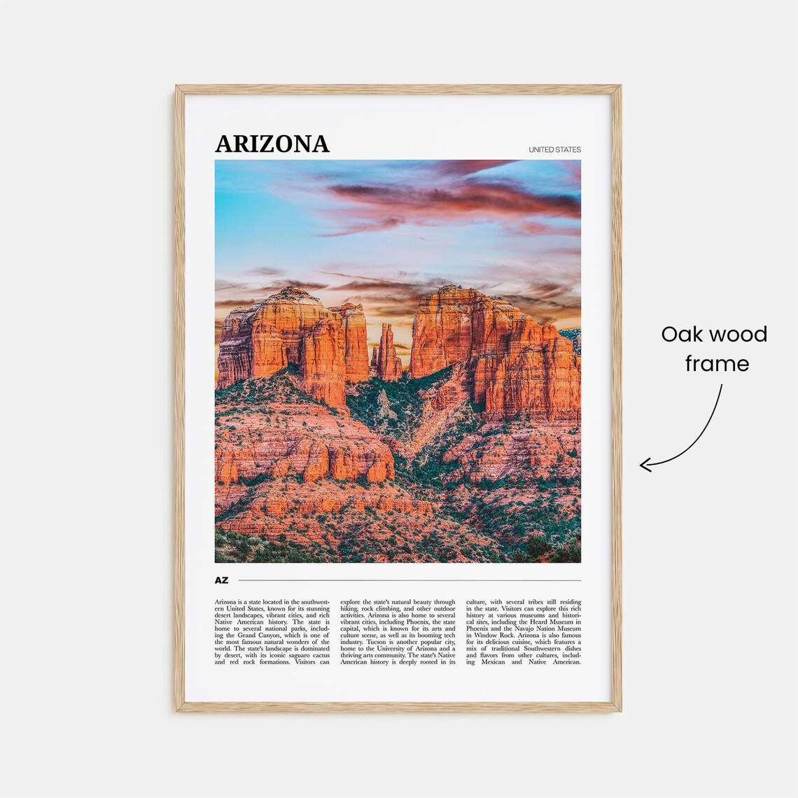 Arizona Travel Poster No 2, Arizona Road Trip Poster - Image 3