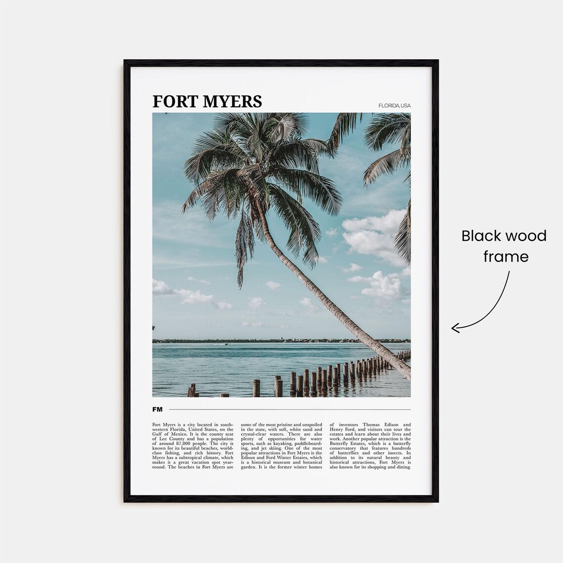 Fort Myers Travel Poster, Florida USA Art Print - Image 2