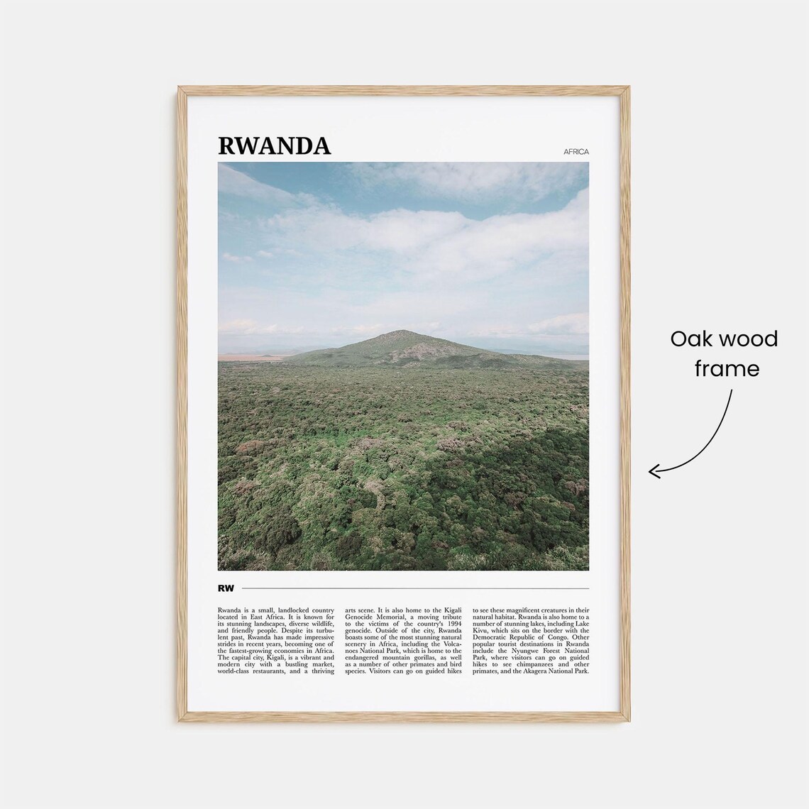 Rwanda Travel Poster, Africa Wall Art Print - Image 3
