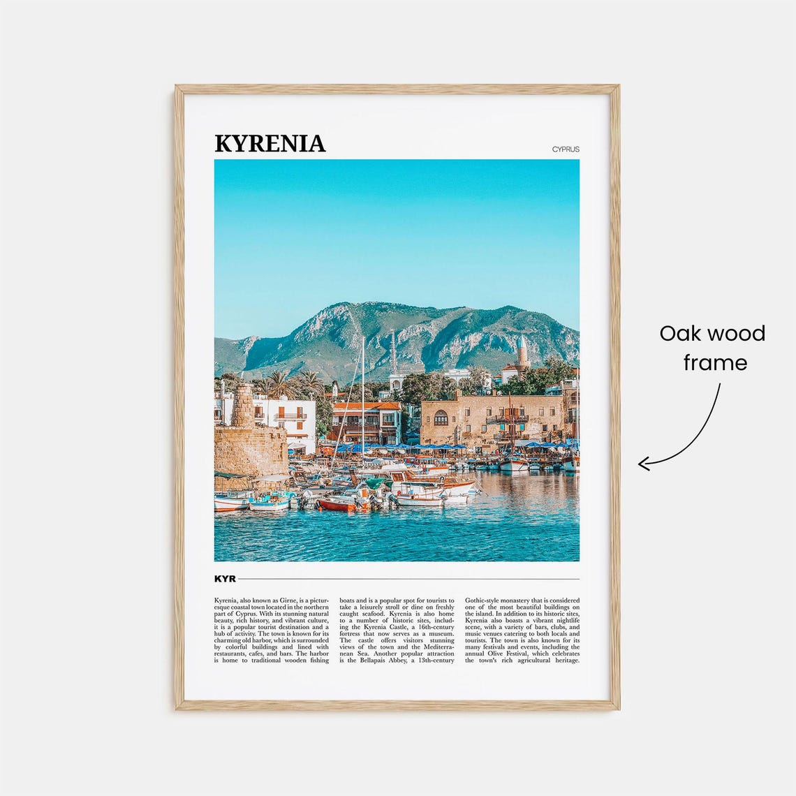 Kyrenia Travel Poster No 1 Kyrenia Wall Art Kyrenia Poster Print Kyrenia Photo Kyrenia Decor Cyprus - Image 3
