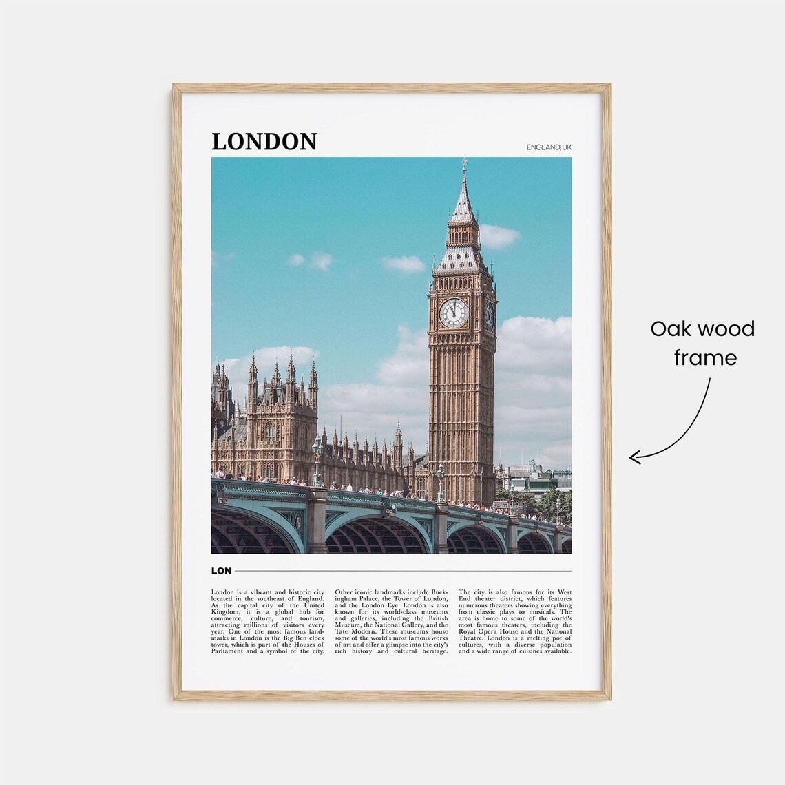 London Travel Poster No 2, England Travel Poster - Image 3