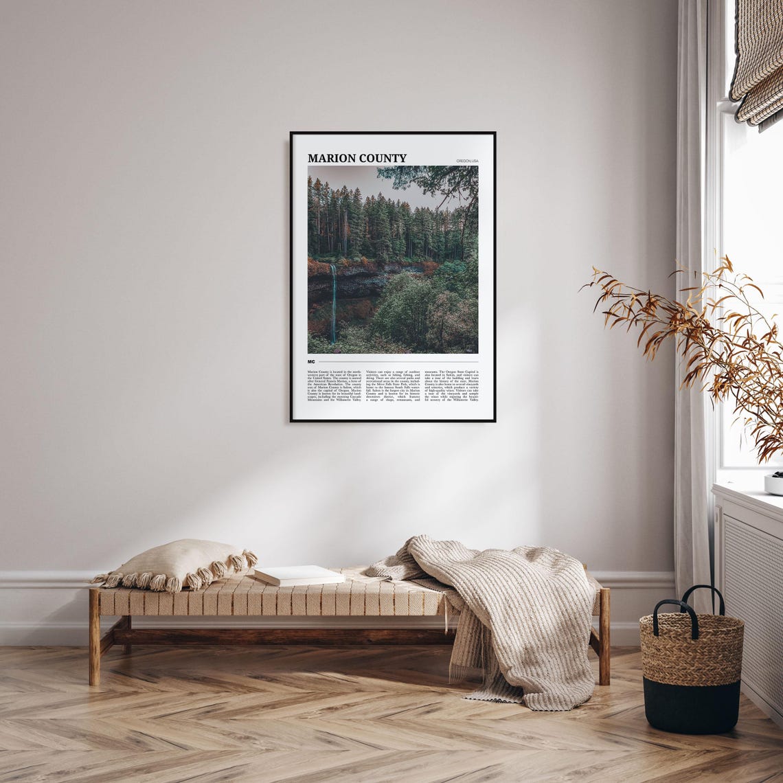 Marion County Oregon Forest Waterfall Nature Photography Poster - Image 4