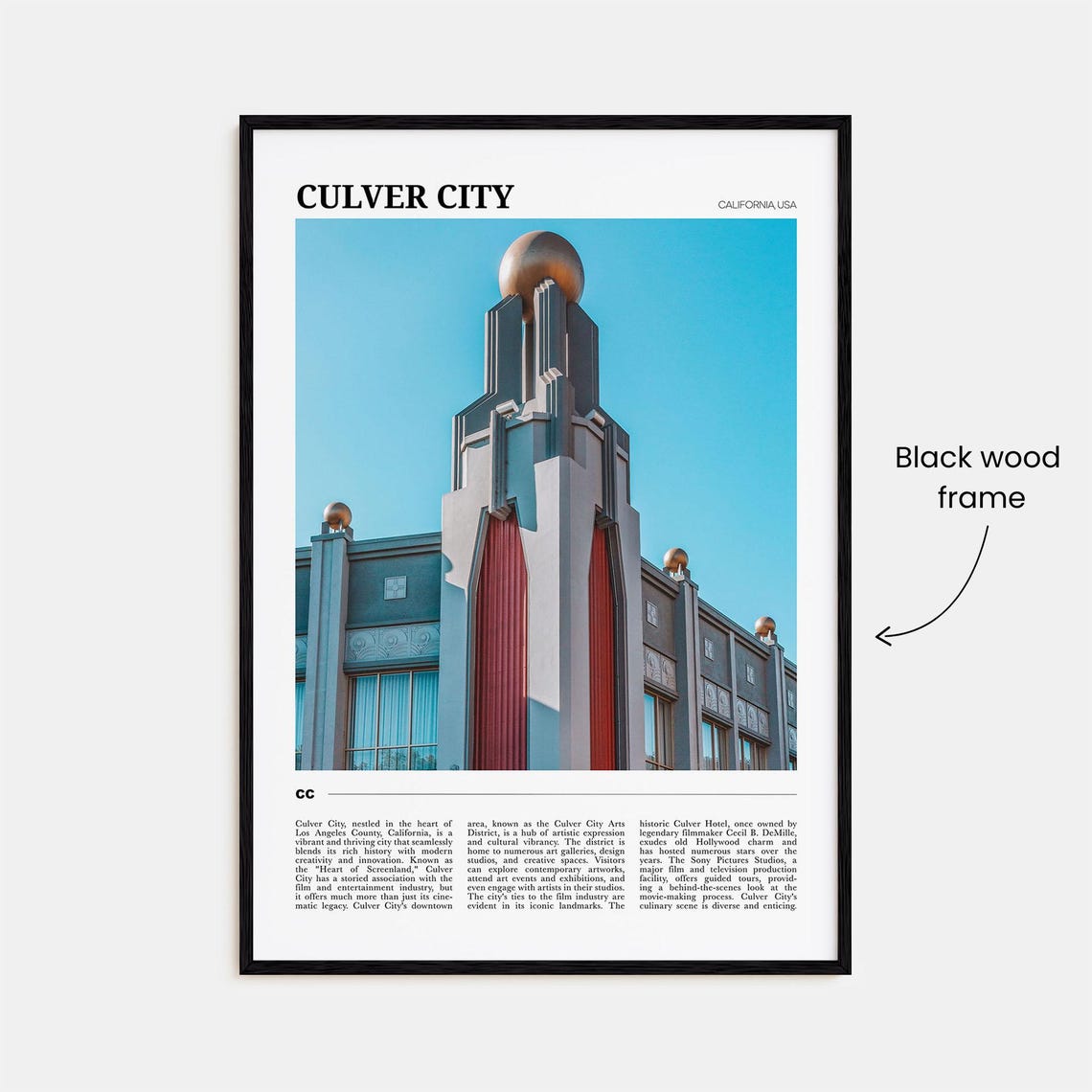 Culver City Travel Poster Culver City Wall Art Culver City Poster Print Culver City Photo Culver City Decor California Usa - Image 2