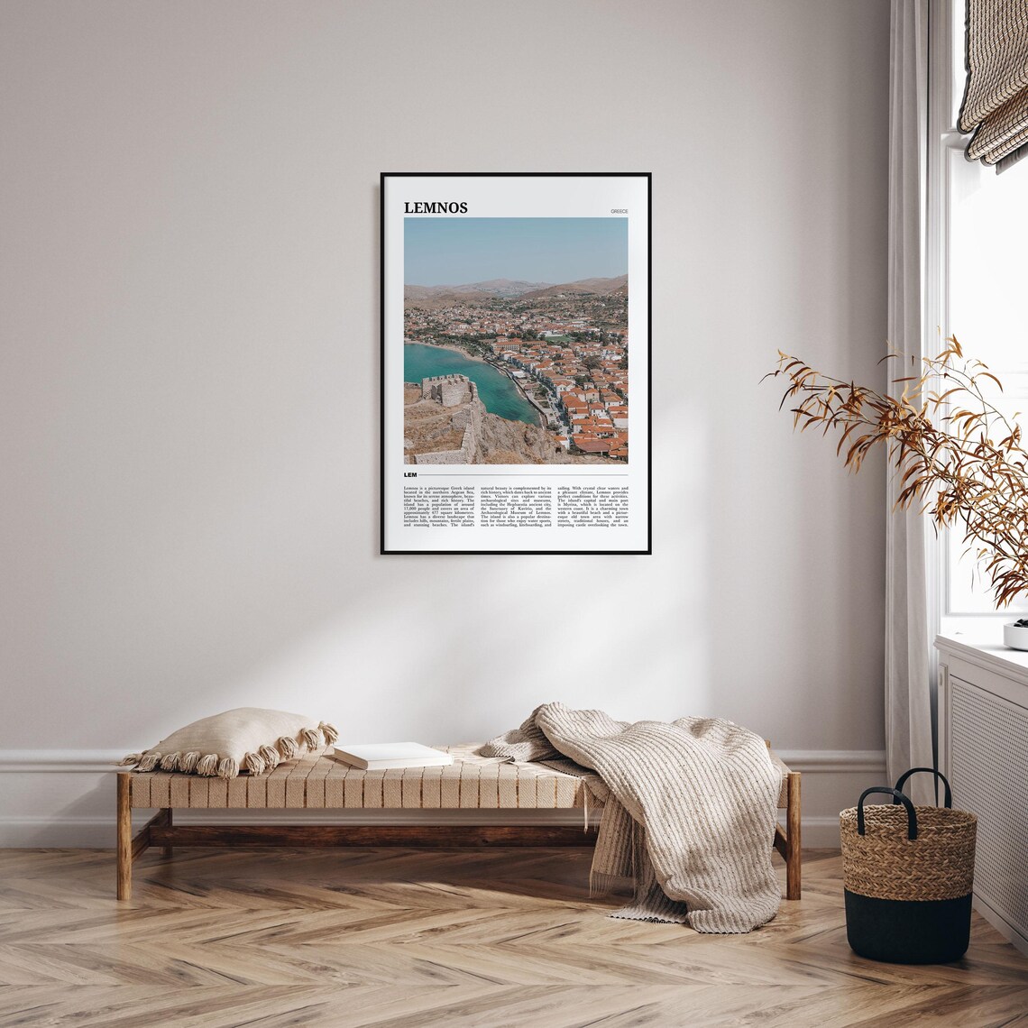 Lemnos Travel Poster, Greece Wall Art Print - Image 4