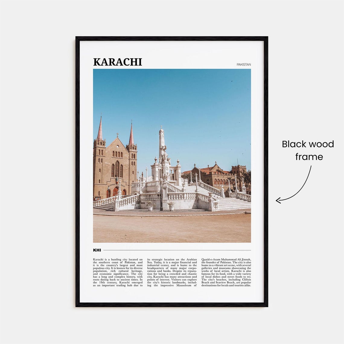 Karachi Pakistan Historic Monuments Travel Photography Poster - Image 2