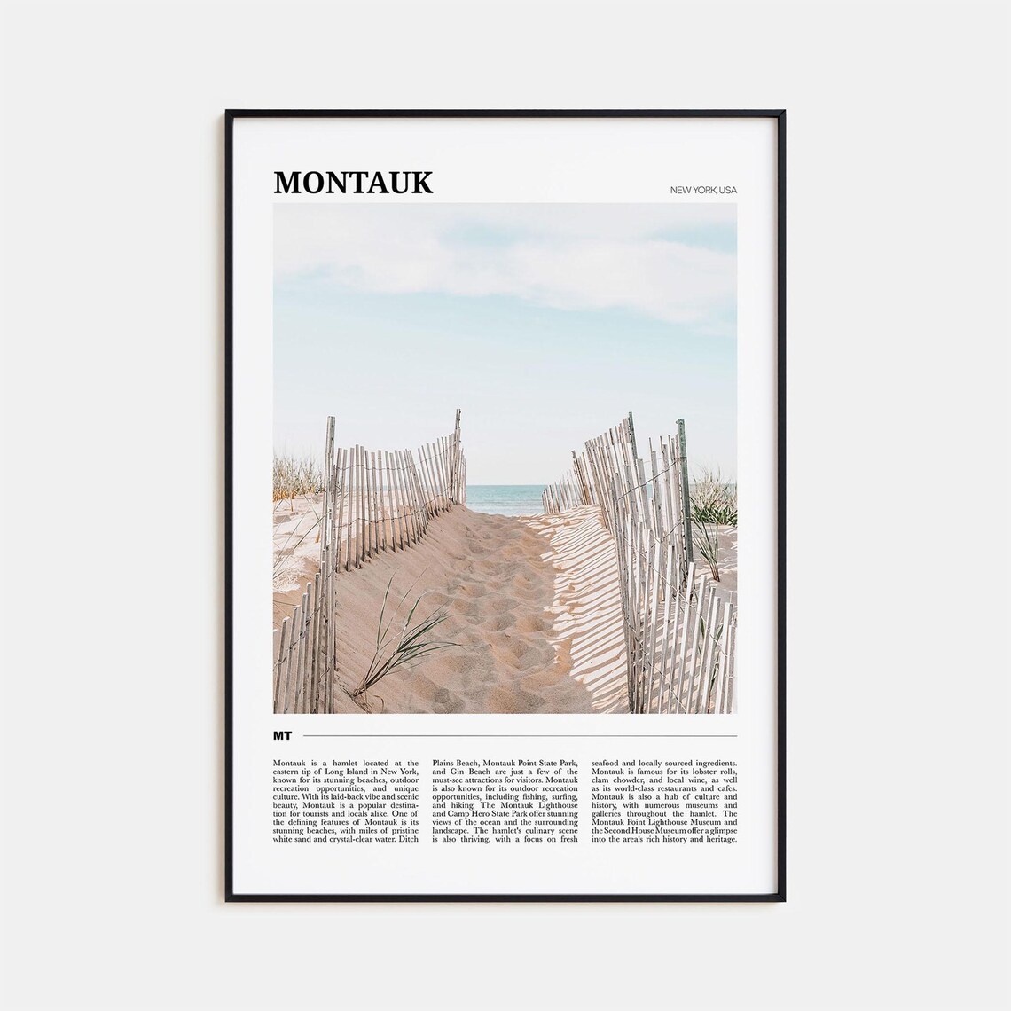 Montauk Travel Poster, New York USA Art Print