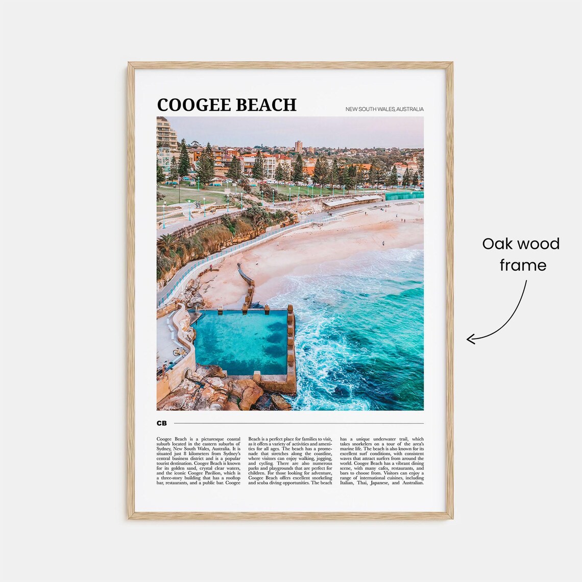 Coogee Beach Travel Poster, Australia Wall Art Print - Image 3