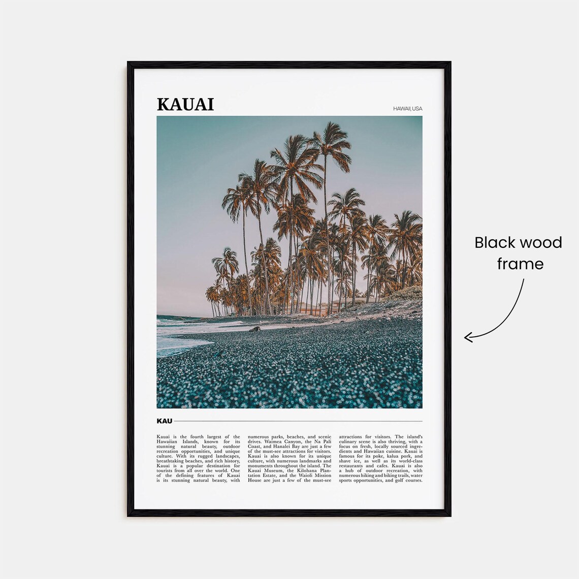 Kauai Travel Poster, Hawaii USA Wall Art Print - Image 2