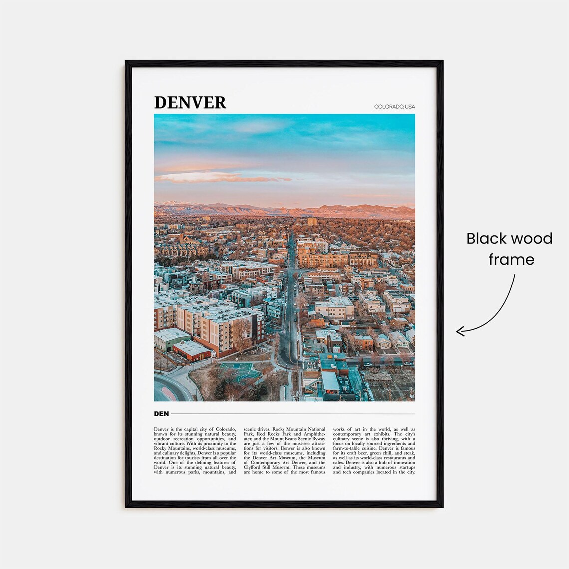 Denver Travel Poster No 1, Colorado Travel Poster - Image 2
