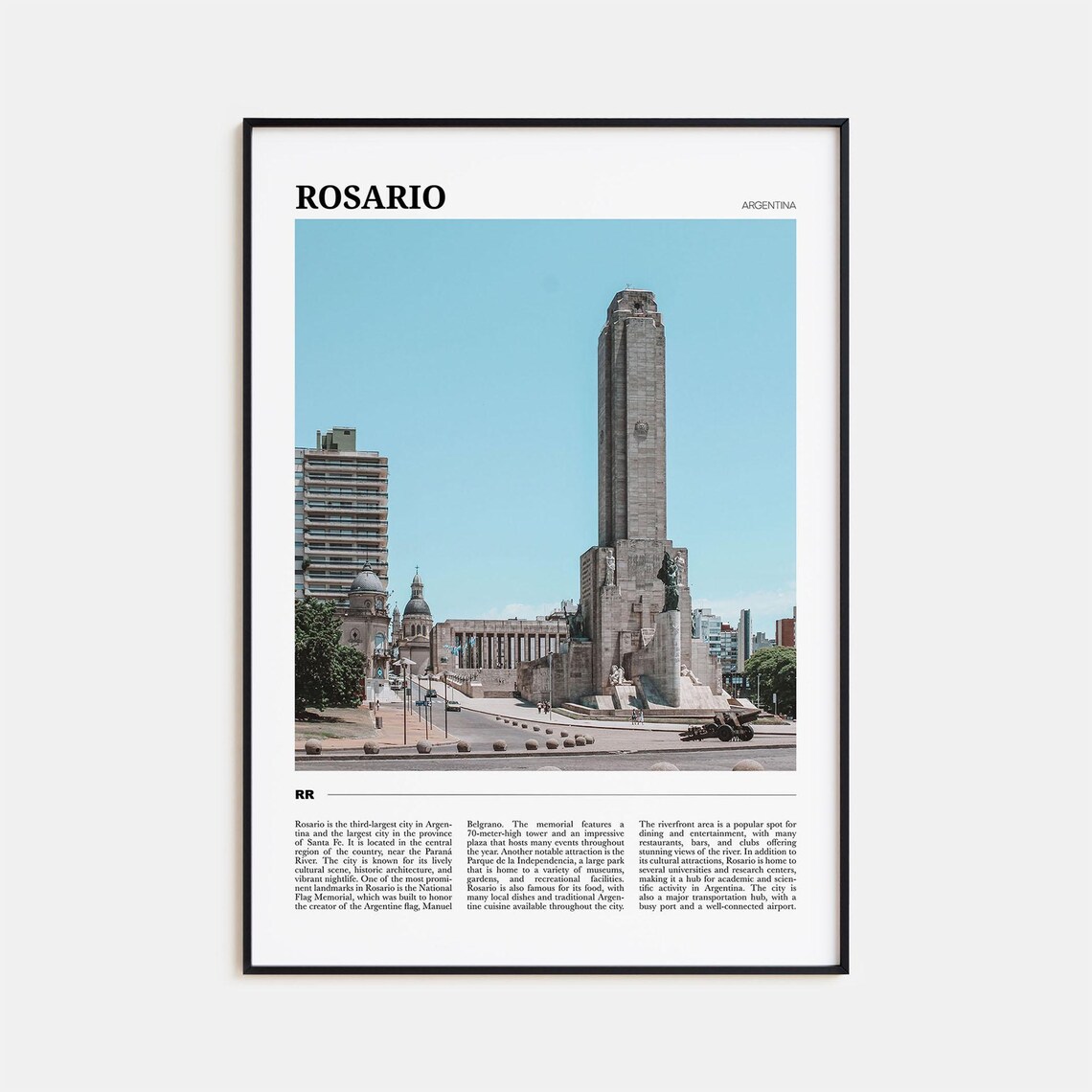 Rosario Travel Poster, Argentina Wall Art Print