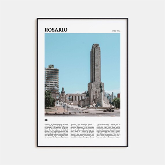 Rosario Travel Poster, Argentina Wall Art Print