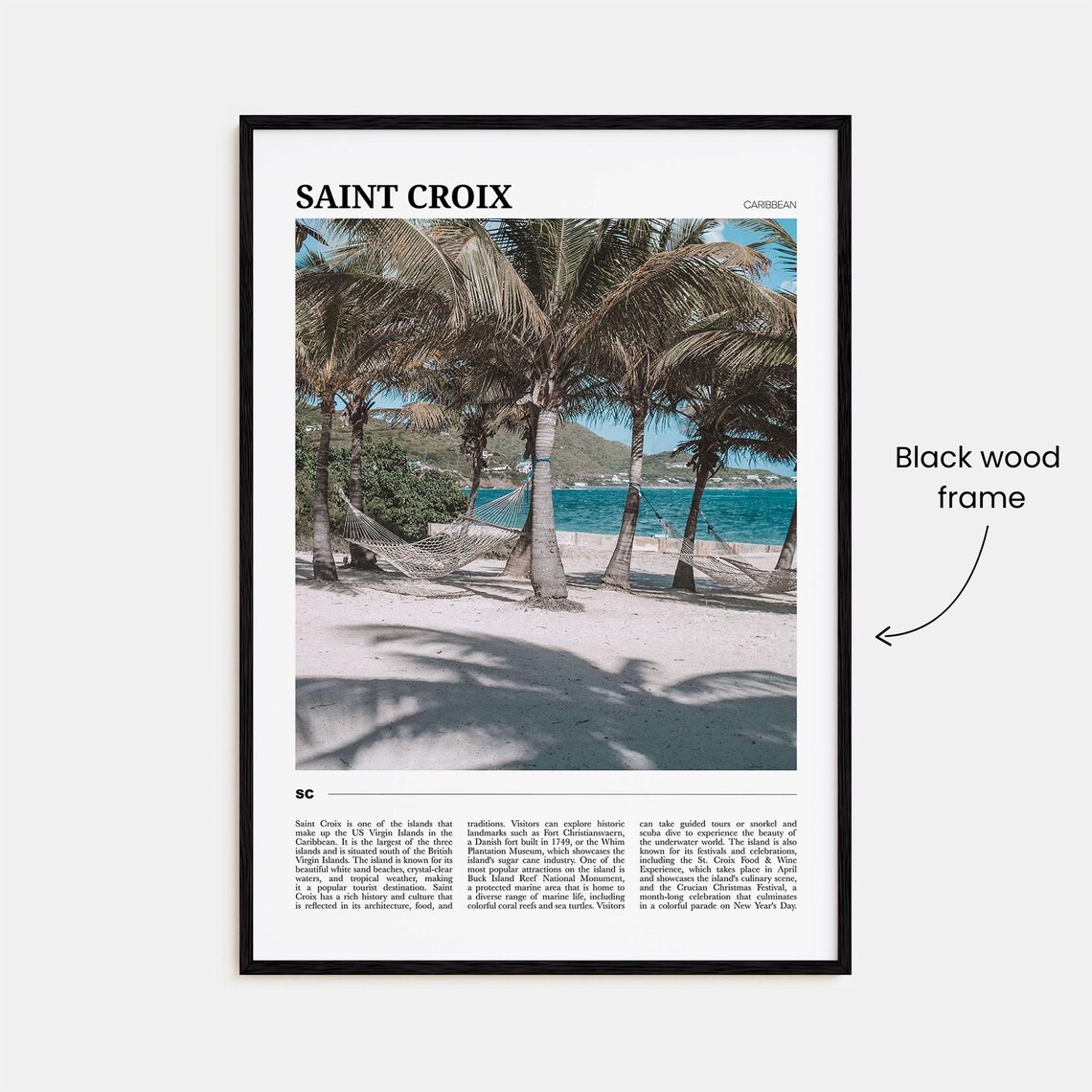 Saint Croix Travel Poster, Caribbean Wall Art Print - Image 2