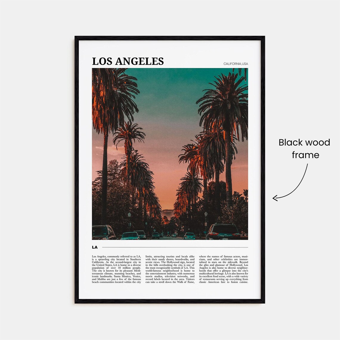 Los Angeles Travel Poster No. 3, California USA - Image 2