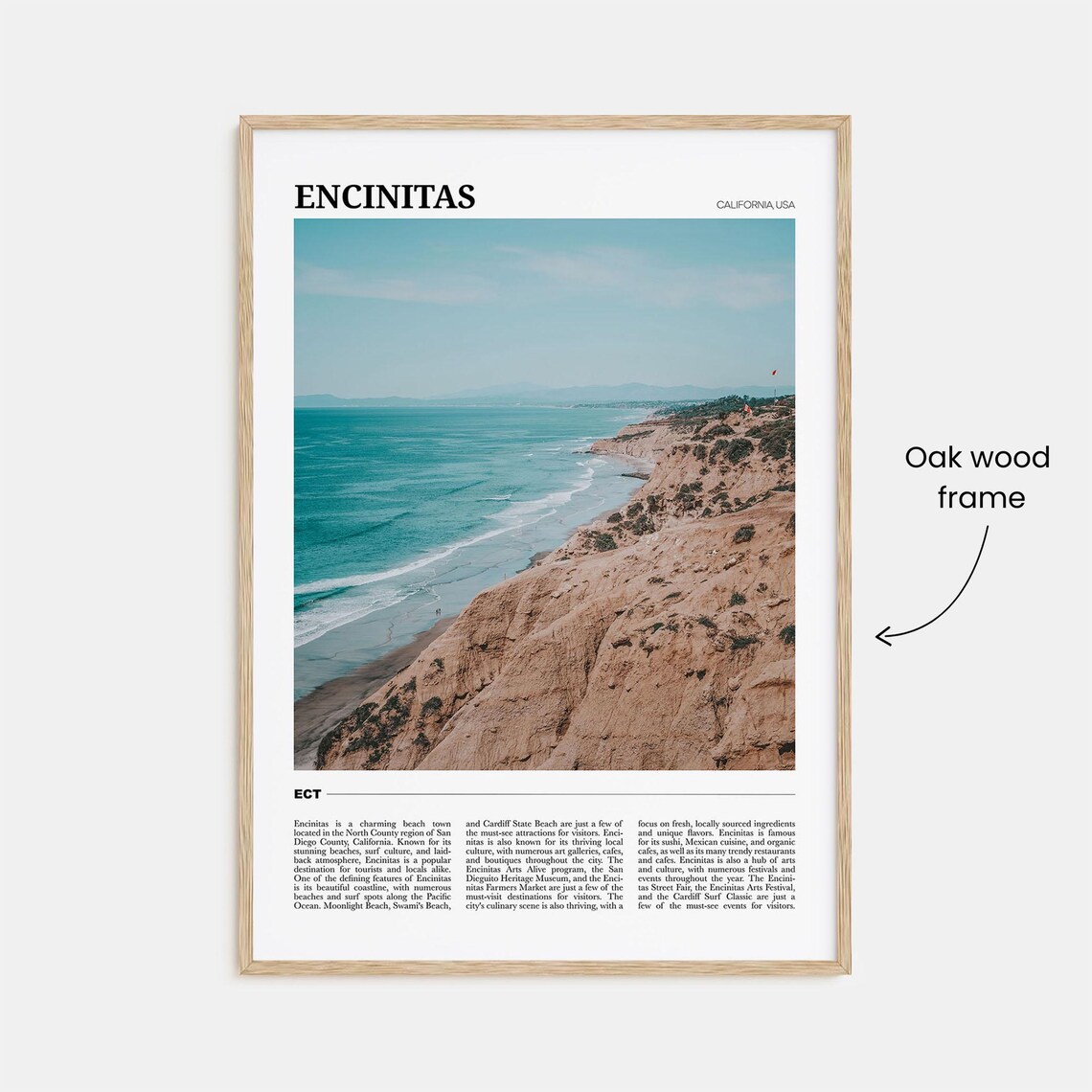 Encinitas Travel Poster, California USA Art Print - Image 3