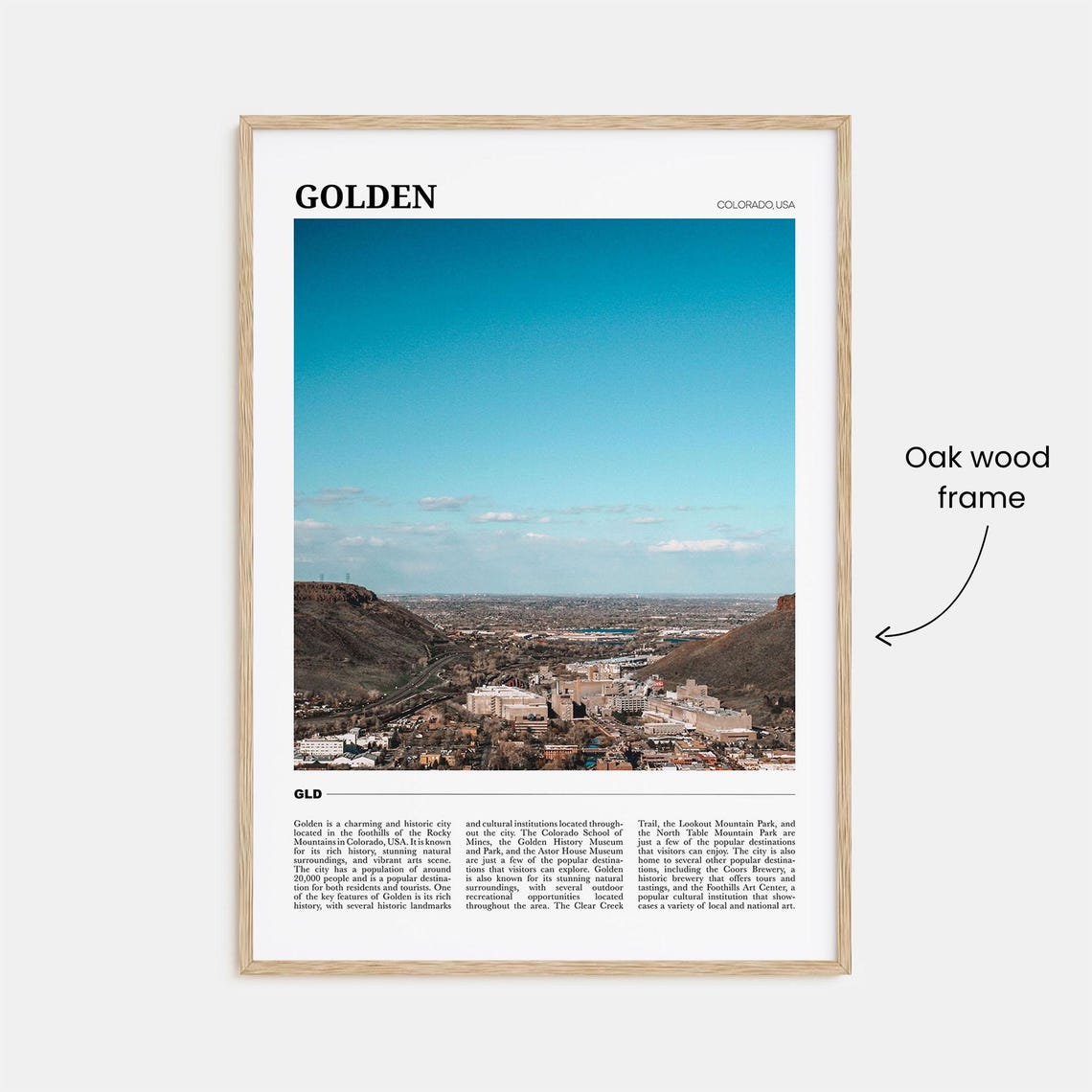 Golden Travel Poster Golden Wall Art Golden Poster Print Golden Photo Golden Decor Colorado Usa - Image 3