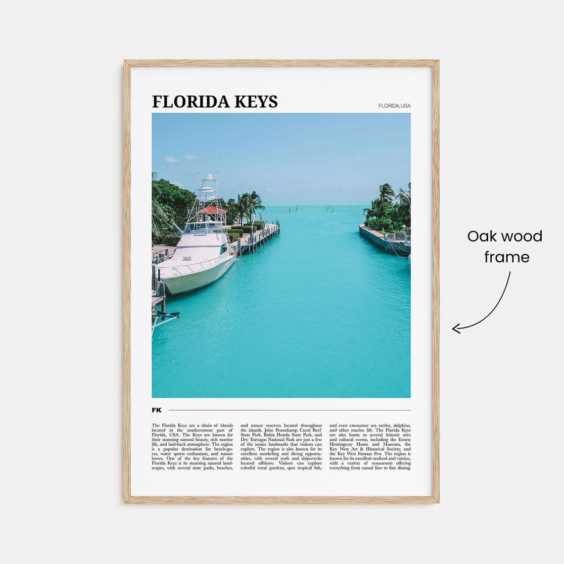 Florida Keys Marina Boats Turquoise Water Travel Poster Photo Art - Image 3