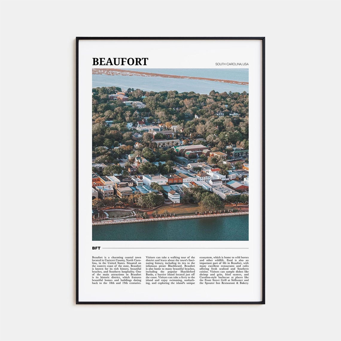 Beaufort Travel Poster South Carolina Beaufort Wall Art Beaufort Poster Print Beaufort Photo Beaufort Decor Usa