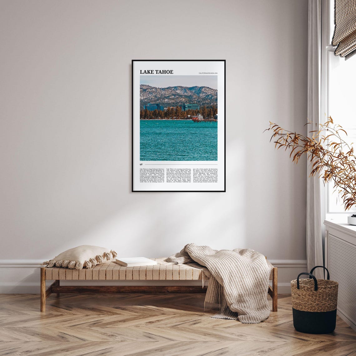 Lake Tahoe Travel Poster No 2 Lake Tahoe Wall Art Lake Tahoe Poster Print Lake Tahoe Photo Lake Tahoe Decor Californianevada Usa - Image 4