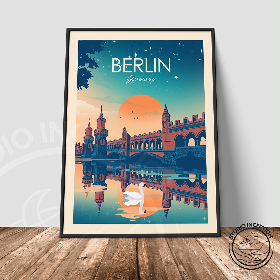 Berlin Travel Poster, Germany Cityscape - Image 3