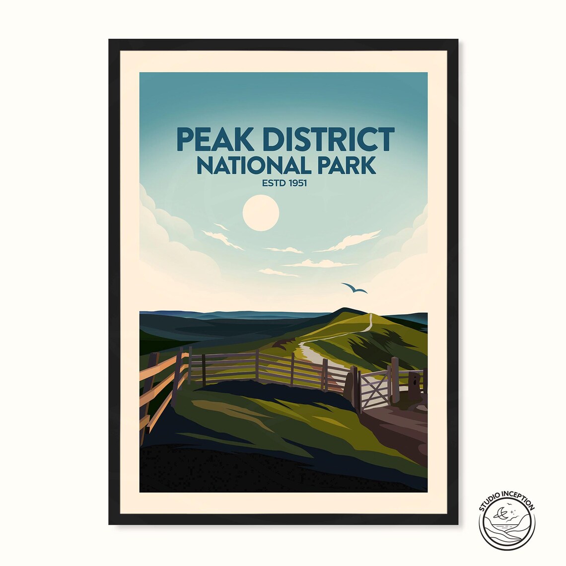 Peak District National Park Travel Poster Print