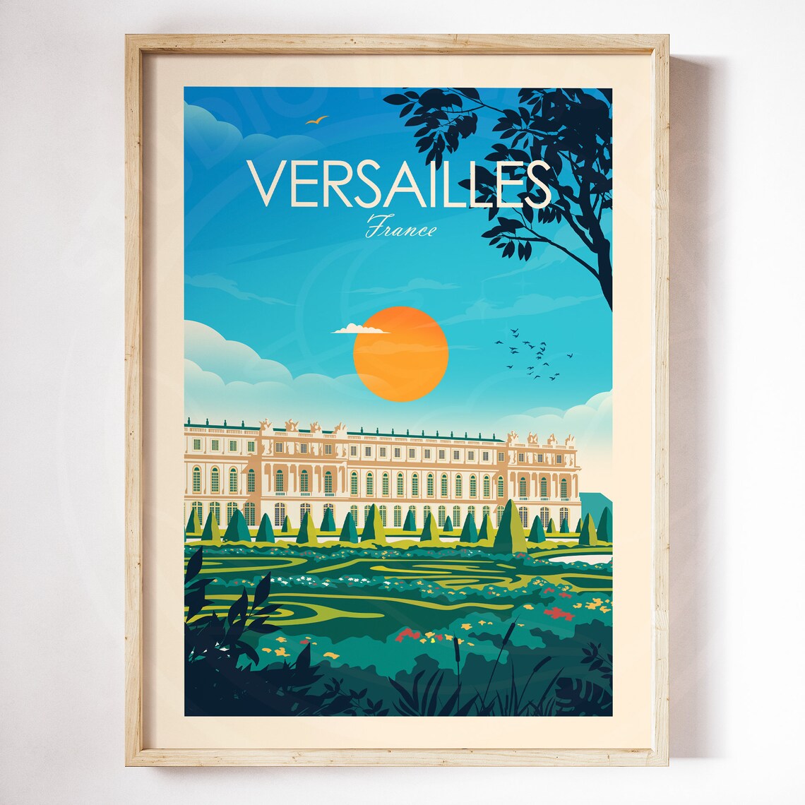 Versailles Palace Travel Poster, Architecture Landmark - Image 3