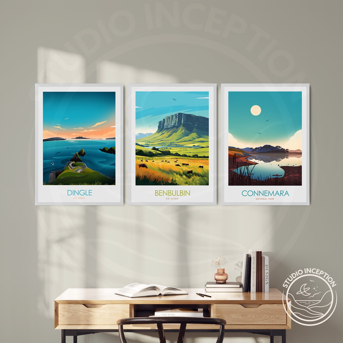 Sligo Benbulbin Travel Poster, Ireland Wall Art - Image 2