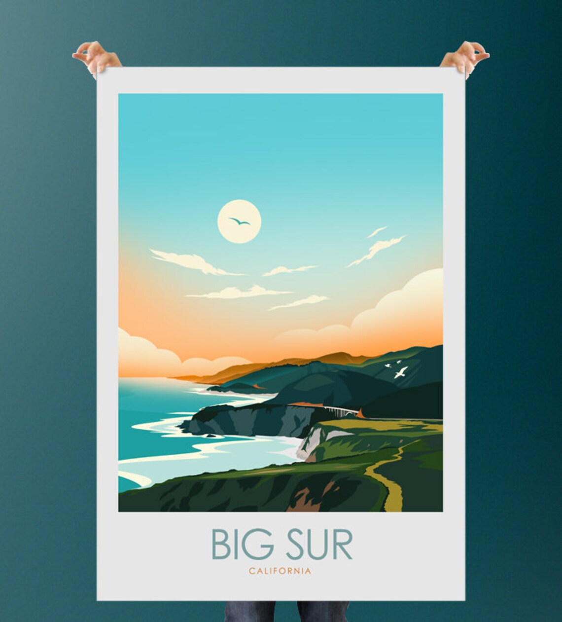 Big Sur California Travel Poster, Art Print - Image 2