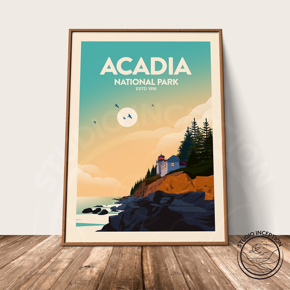 Acadia National Park Travel Poster, National Park Print - Image 3
