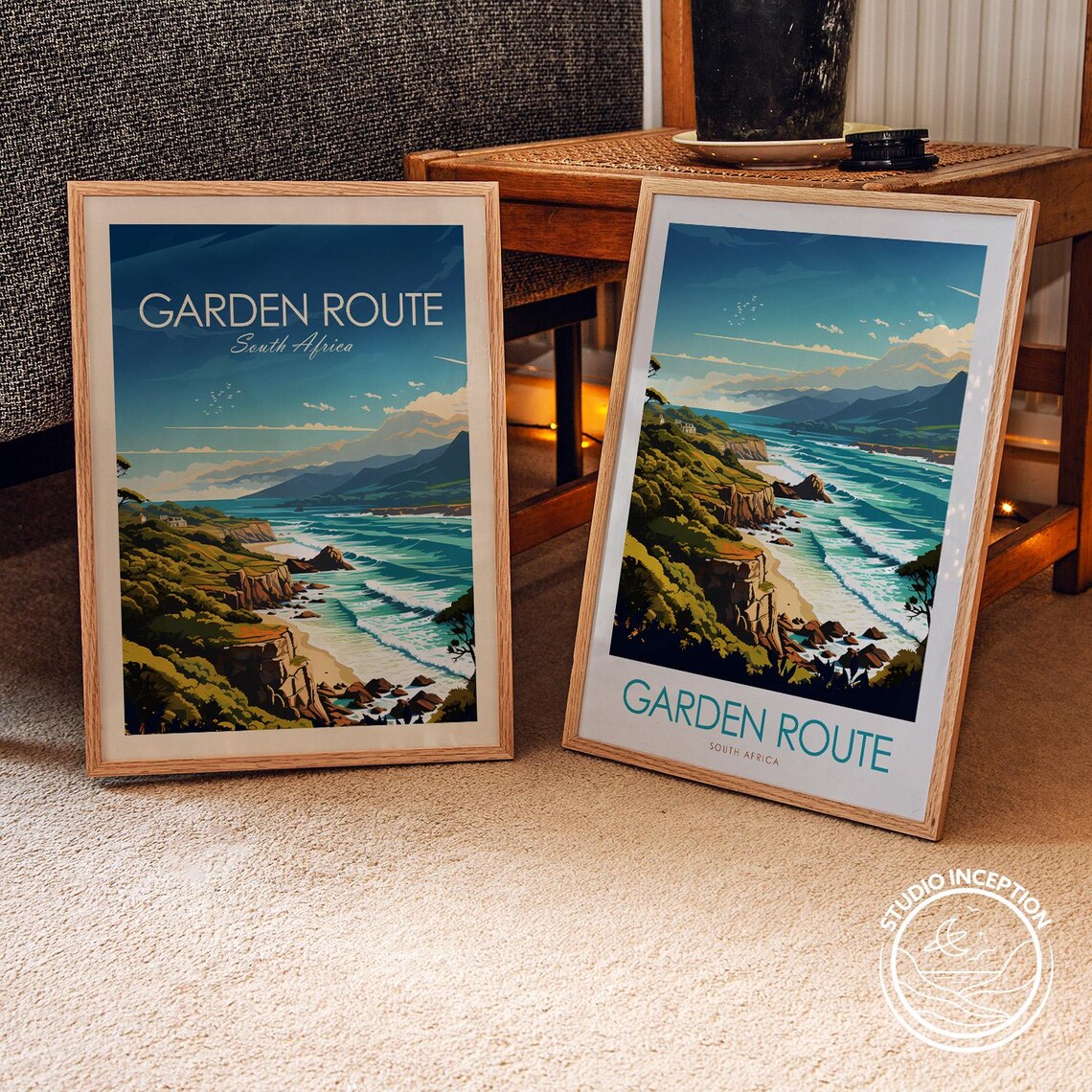 Garden Route South Africa Coastline Vintage Retro Travel Poster - Image 3