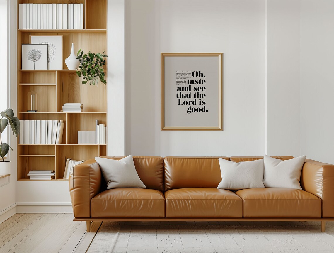 Psalm 34 Oh Taste And See Scripture Art Print - Image 2