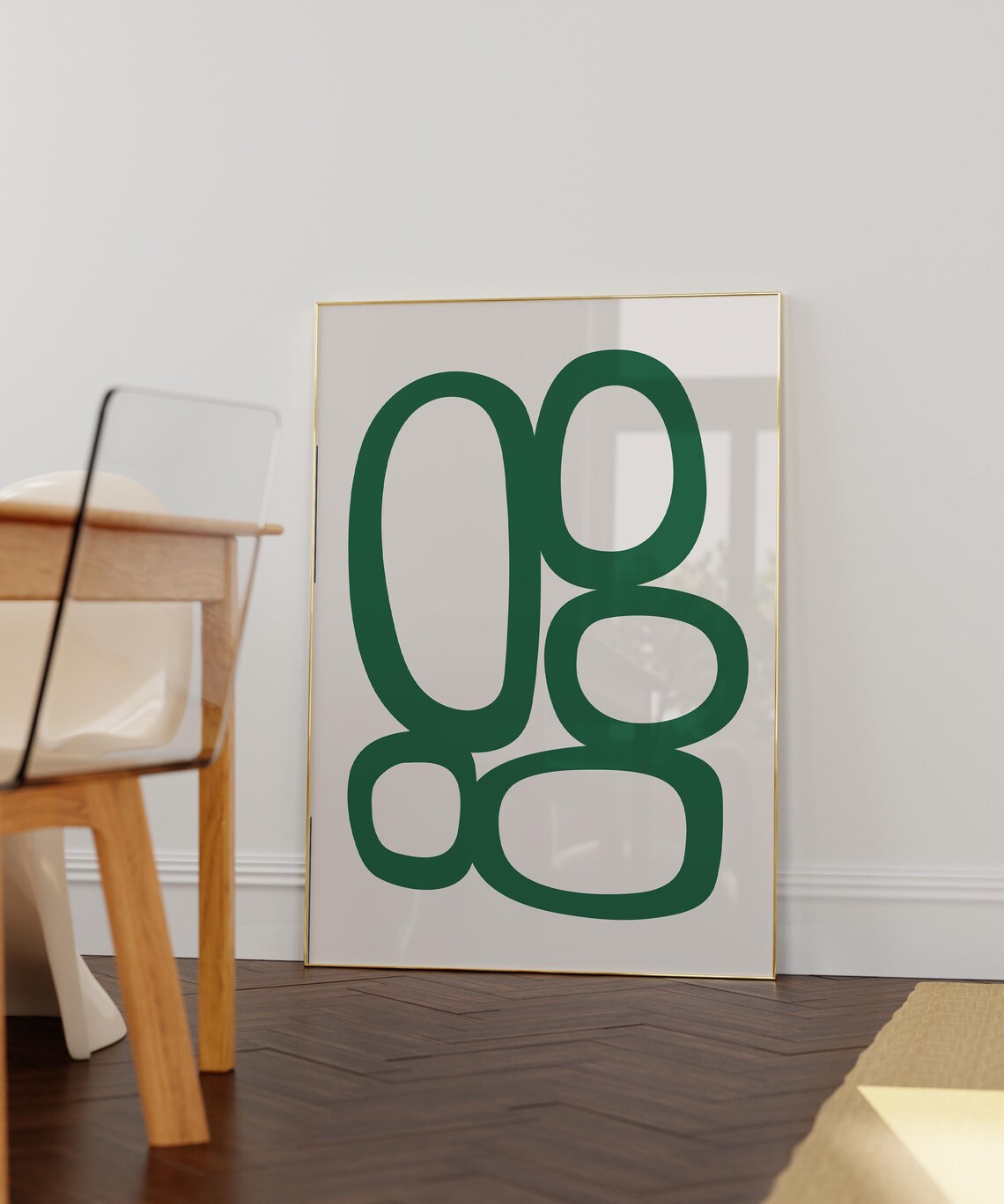 Mid-Century Minimalist Organic Circles Art Print - Image 3