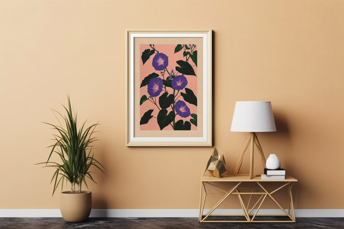 September Morning Glory Botanical Art Print - Image 4