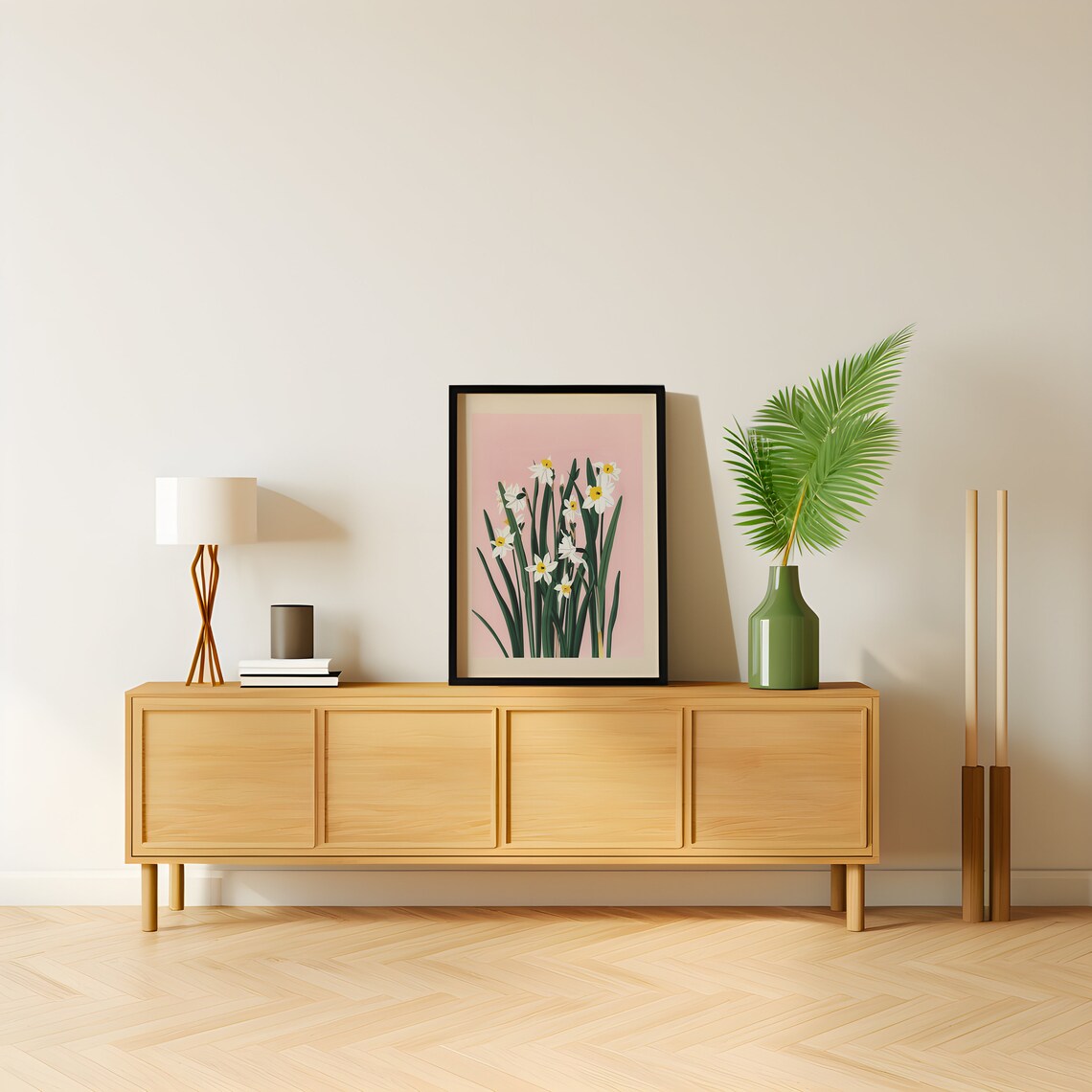 December Birth Flower Narcissus Floral Art Print - Image 3