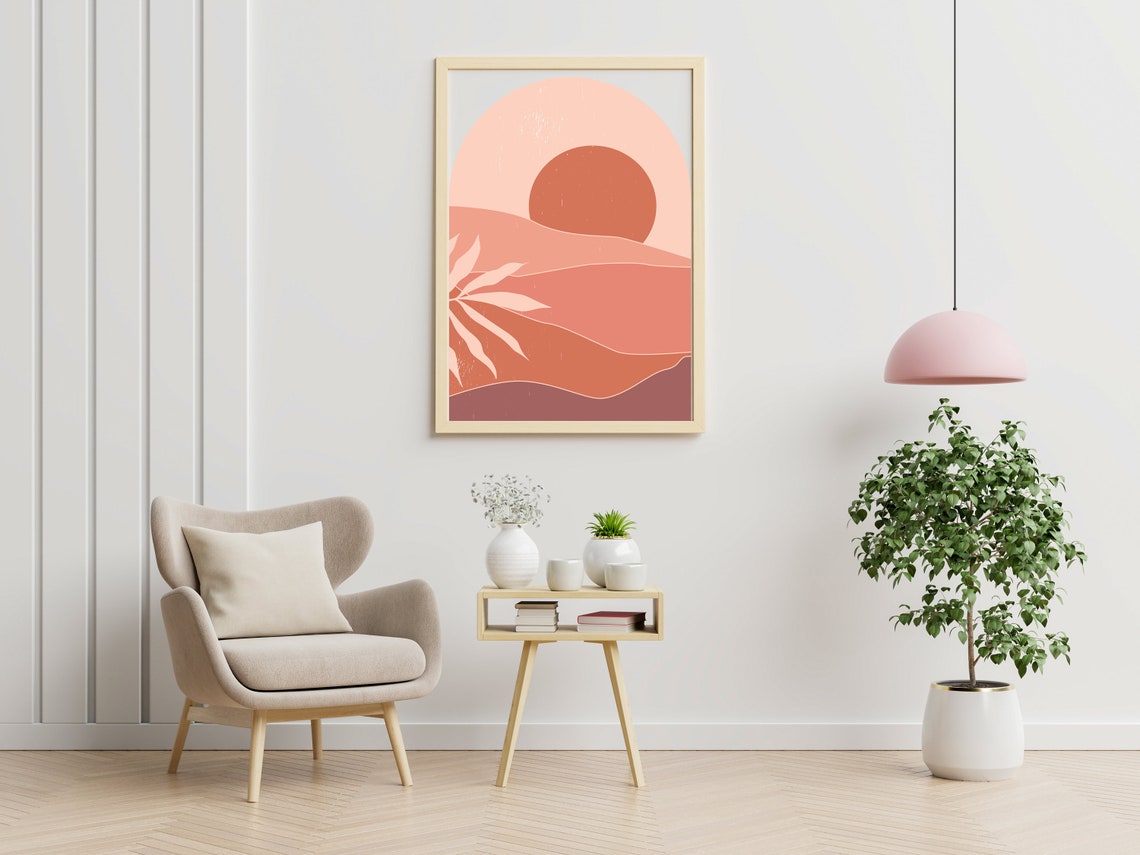 Boho Sunrise Arch Poster Home Decor Simple Print Home Wall Art Boho Home Decor Minimal Poster