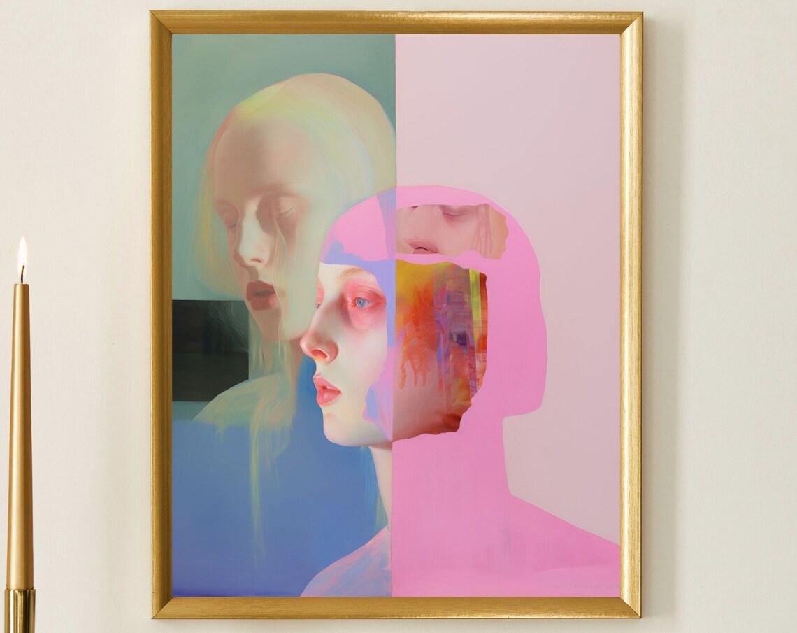 Bipolar Dreams No5 Unique Canvas Art Print