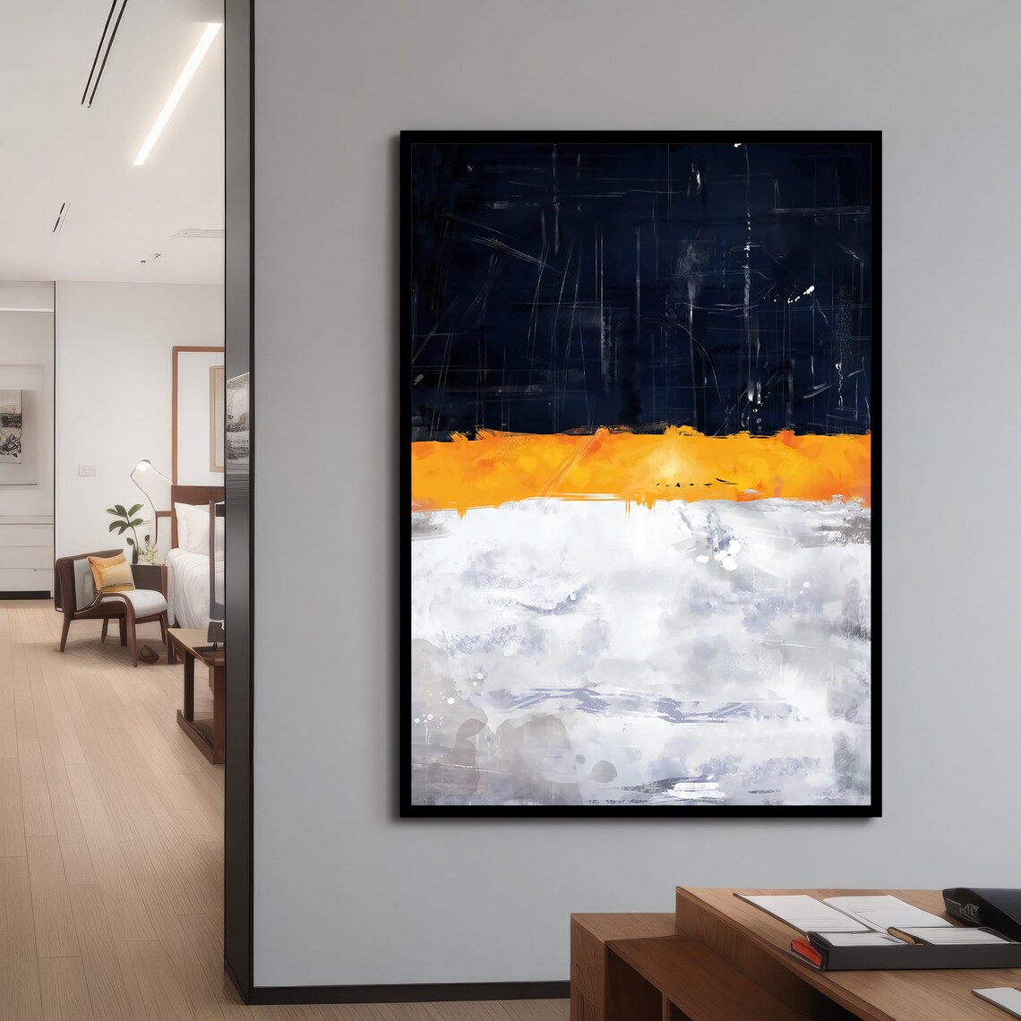 Modern Abstract Painting, Bold Color Blocks - Image 4