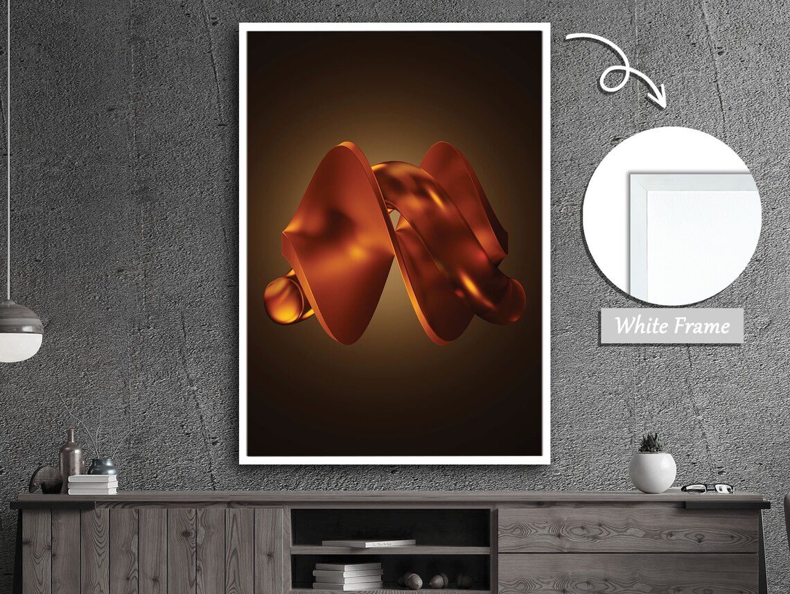 Geometric Turn Spiral Shape, Abstract Art Print - Image 2
